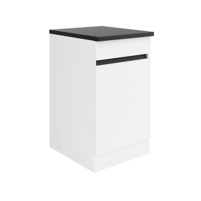 Optifit Küchen-Spülenunterschrank 50 x 88 x 60 cm Luca932 Weiß Anthrazit
