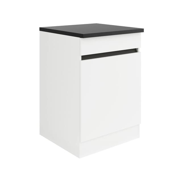 Optifit Küchen-Spülenunterschrank 60 x 88 x 60 cm Luca932 Weiß Anthrazit