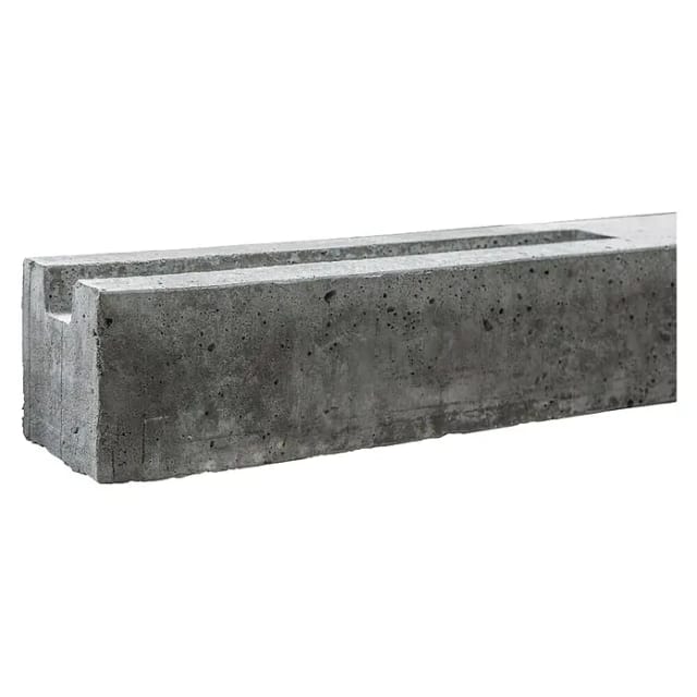 Betonzaun-Anfangspfosten einseitig 290 cm