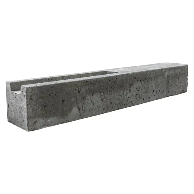 Betonzaun-Anfangspfosten doppelseitig 130 cm