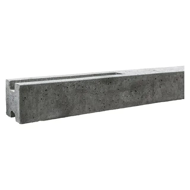 Betonzaun-Zwischenpfosten einseitig 80 cm