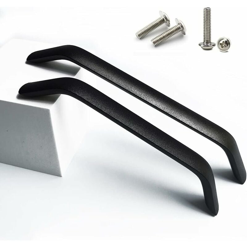 Möbelgriff-set Mit 2 Schubladengriffen Und Knöpfen, Küchenschrank-türgriffe, Schrank-schublade, Schlafzimmer-möbelgriff, Mittenabstand 192 Mm, Schwarz
