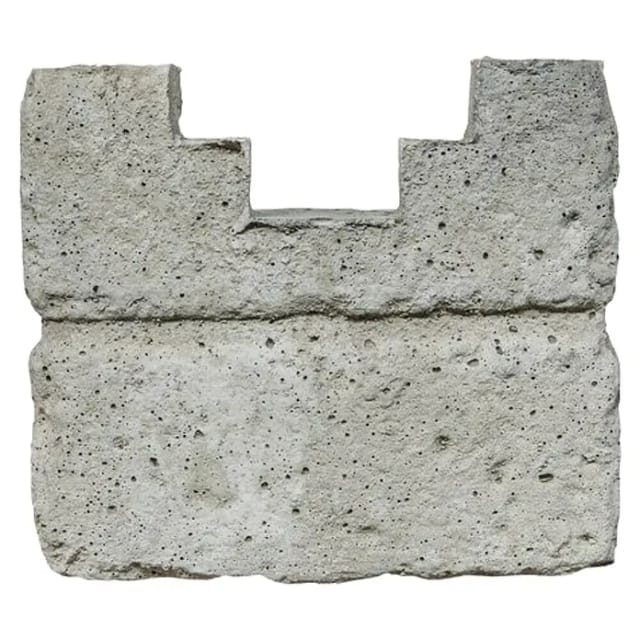 Betonzaun-Anfangspfostenkappe Klassik-Stein 20 cm x 6,5 cm x 18 cm