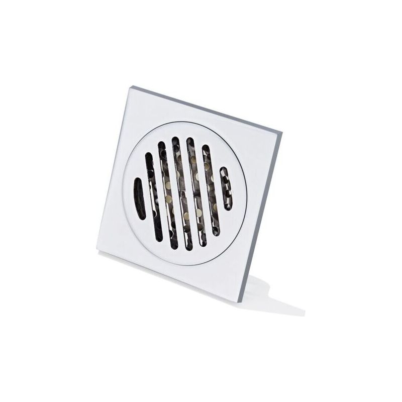 Vurahome – Haarabweisendes Duschrost Aus Edelstahl Mit Bodenablauf – 100 Mm Quadratischer Ablauf – Hochdurchfluss-mittelablauf – Geruchsdicht Für Badezimmer – Bath 100 X