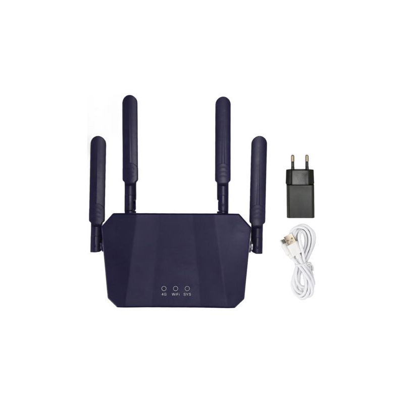 Hochgeschwindigkeits-4g-lte-wlan-router (300 Mbit/s), Mobiler Wlan-hotspot Mit Sim-kartensteckplatz (100–240 V)