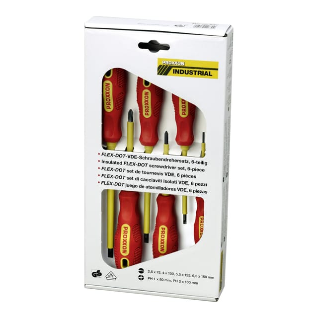 Proxxon VDE Schraubendrehersatz 6 tlg. Schlitz und PZ