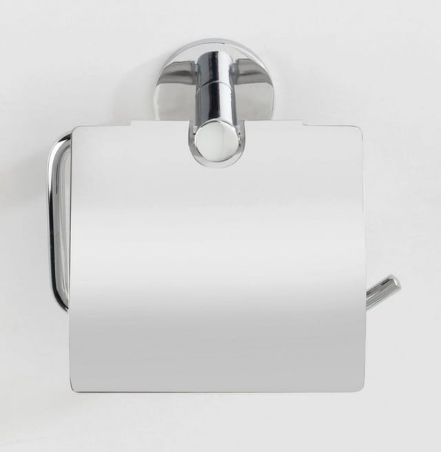 Wenko Toilettenpapierhalter mit Deckel Isera UV-Loc® Silber Glänzend