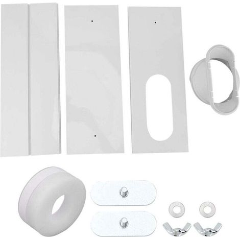 Komplettes Fensterklimaanlagen-set – 3 Verstellbare Pvc-paneele (110 Cm) – Inklusive Universellem Zubehör
