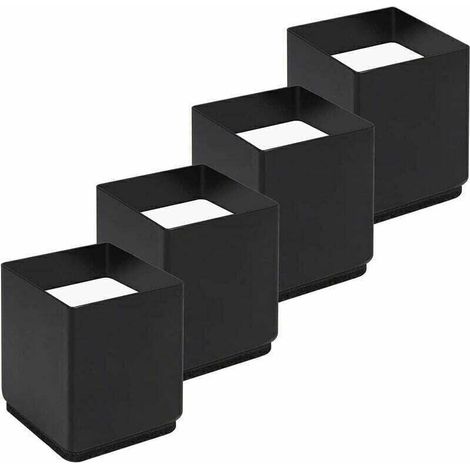 Bettbeinerhöhungen, 4er-set, Kohlenstoffstahl, Möbelfüße Erhöhen Die Höhe Um 5 Cm, Tisch-, Stuhl- Oder Sofafüße, Platzsparend Für Büro Und Schlafzimmer (schwarz)