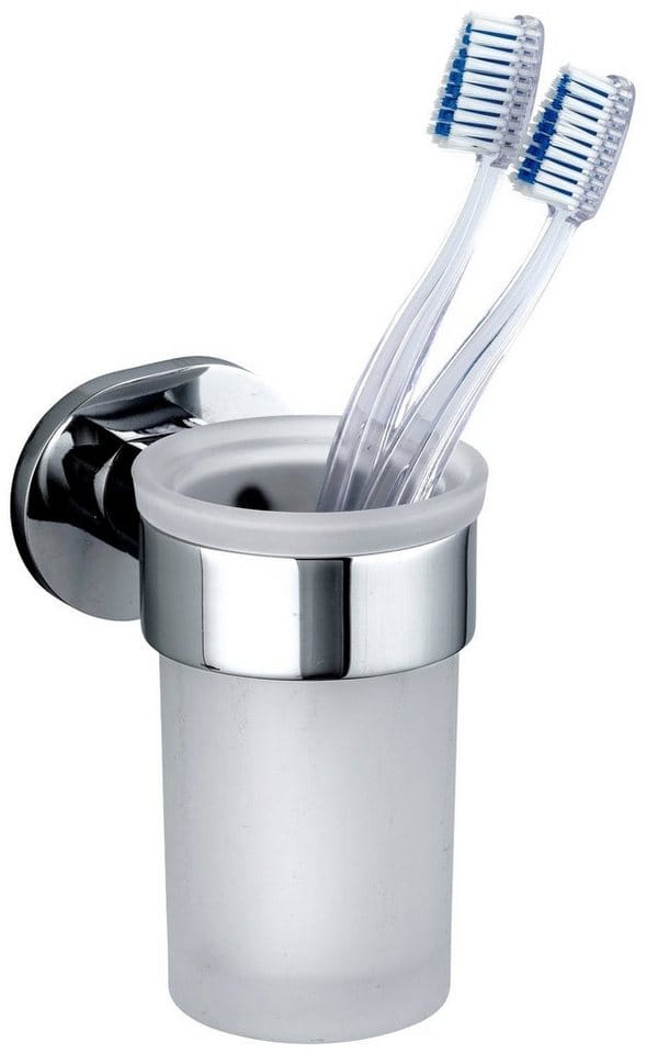 Wenko Zahnputzbecherhalter Maribor UV-Loc® Silber Glänzend