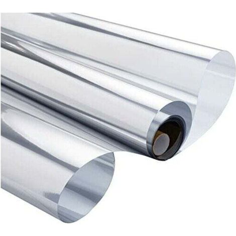 Enowelir Spiegelfolie Für Fenster, Blendfrei, Sichtschutz, Hitzebeständig, Uv-beständig, Elektrostatisch, Für Büro, Zuhause, Geschäft, 90 X 300 Cm, Silber