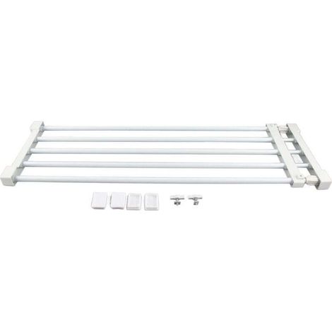 Enowelir Teleskopregal, Verstellbar, Kein Bohren Erforderlich, Metallregal, Schrankorganizer, Ausziehbarer Trennwand, 75–120 Cm, Für Schlafzimmer, Badezimmer, Küche