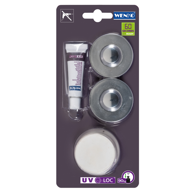 WENKO Befestigungsset UV-Loc® Chrom