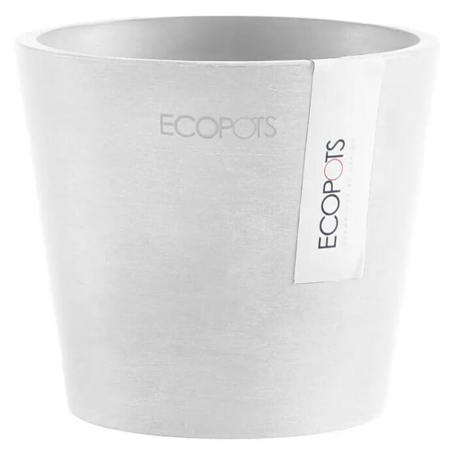 Ecopots Pflanztopf Amsterdam Mini Weiß 10,5 cm x 9 cm