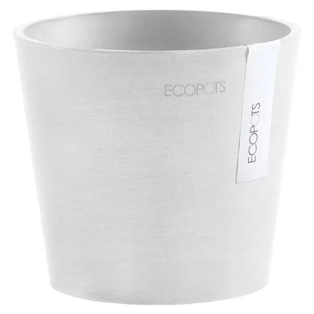 Ecopots Pflanztopf Amsterdam Mini Weiß 13 cm x 11,4 cm