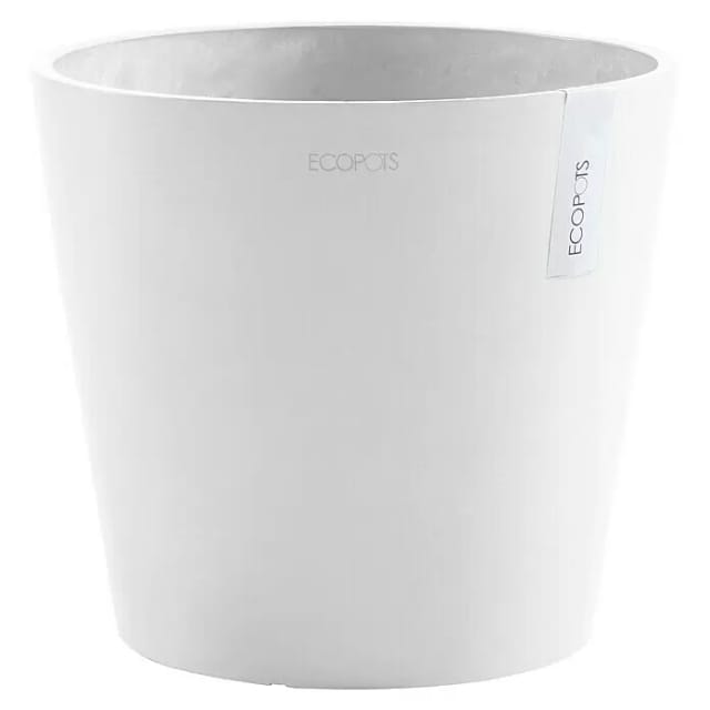 Ecopots Pflanztopf Amsterdam Weiss Ø 40 cm / Höhe 35 cm