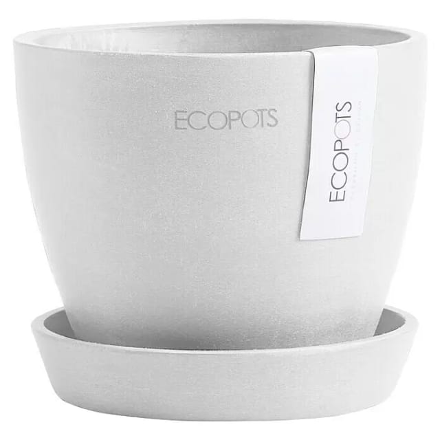 Ecopots Pflanztopf Antwerp Mini Weiß 11,5 cm x 10,1 cm