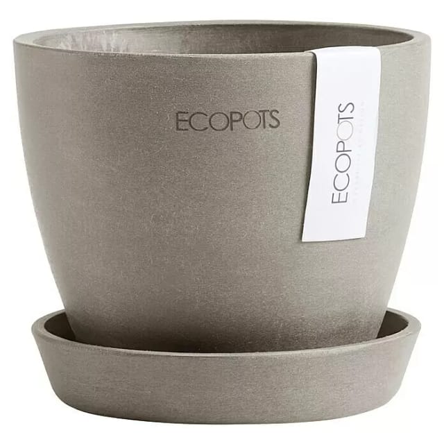 Ecopots Pflanztopf Antwerp Mini Braungrau 11,5 cm x 10,1 cm