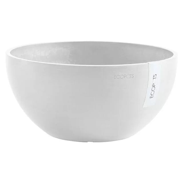 Ecopots Pflanztopf Brussels Weiß 25 cm x 12 cm