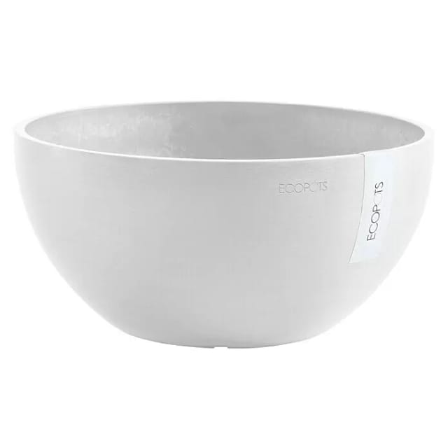 Ecopots Pflanztopf Brussels Weiß 30 cm x 14 cm