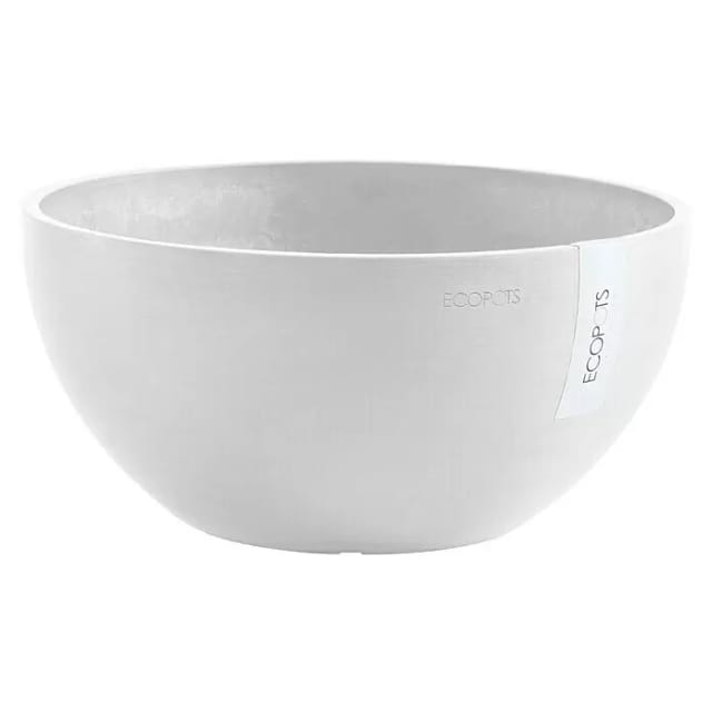 Ecopots Pflanztopf Brussels Weiß 35 cm x 16,5 cm