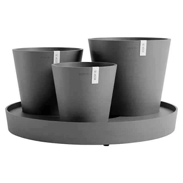 Ecopots Pflanztopf Dubai Grau Ø 57 cm / Höhe 30 cm