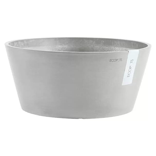 Ecopots Schale Frankfurt Weißgrau 41 cm x 18 cm