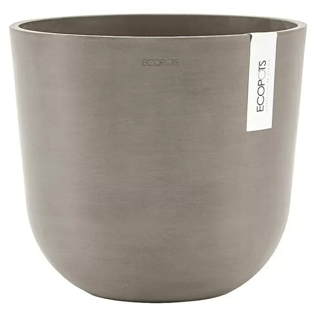 Ecopots Pflanztopf Oslo Braungrau 25 cm x 21,8 cm