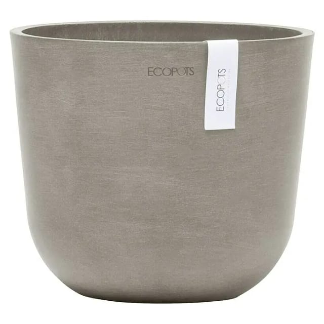Ecopots Pflanztopf Oslo Mini Braungrau 19 cm x 16,5 cm