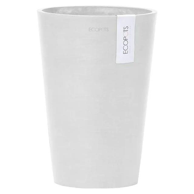 Ecopots Vase Pisa Weiß 17,5 cm x 3 cm