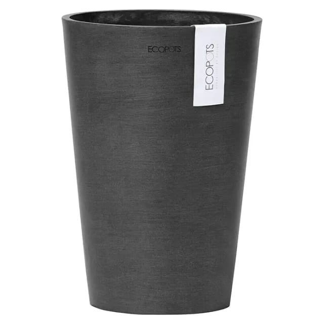 Ecopots Vase Pisa Dunkelgrau 21 cm x 30 cm