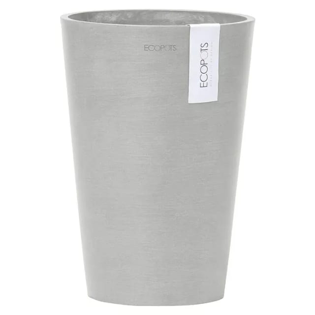 Ecopots Vase Pisa Weißgrau 21 cm x 30 cm