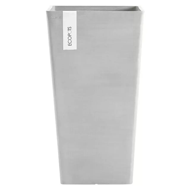 Ecopots Pflanztopf Rotterdam Halbhoch Weißgrau 49,7 cm x 50 cm