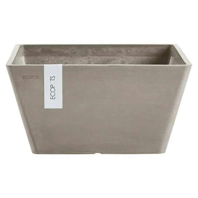 Ecopots Pflanzschale Berlin Quadratisch Braungrau 31 cm x 15,5 cm