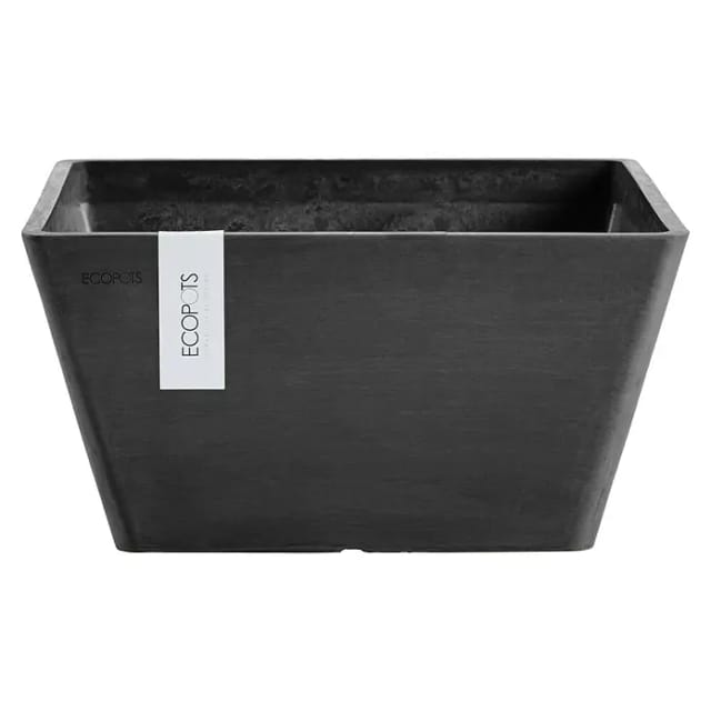 Ecopots Pflanzschale Berlin Quadratisch Dunkelgrau 41 cm x 18 cm