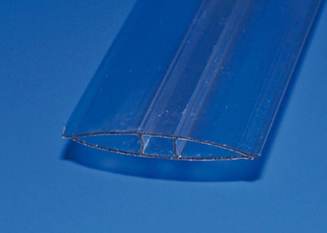 H-Klemm-Mittelprofil Transparent 6 mm x 2,00 m