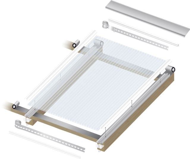 Hohlkammerplatte 10 mm Transparent 200 cm x 105 cm