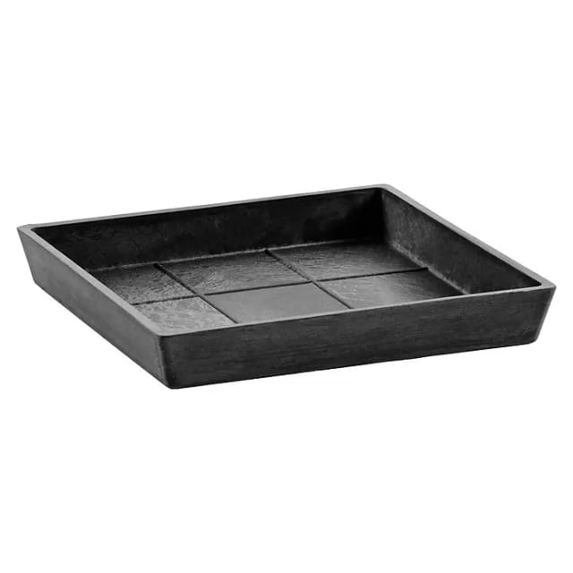 Ecopots Untersetzer Rotterdam Eckig Dunkelgrau 22 cm x 2,6 cm