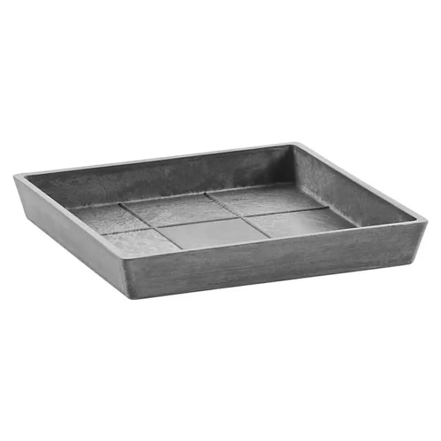 Ecopots Untersetzer Rotterdam Eckig Grau 22 cm x 2,6 cm