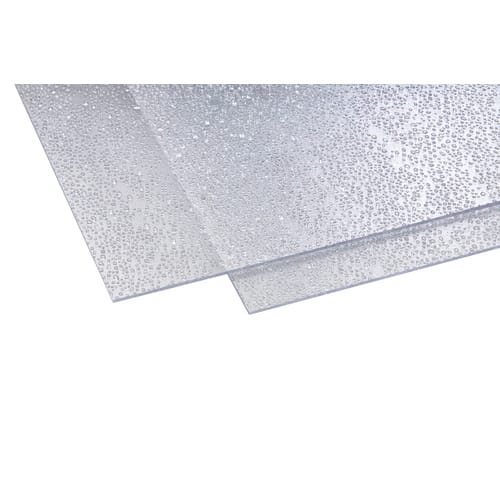 Polystyrol-Platte 5 mm Tropfen Transparent 1000 mm x 500 mm