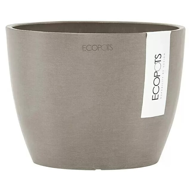 Ecopots Pflanztopf Stockholm Braungrau 16 cm x 12,5 cm