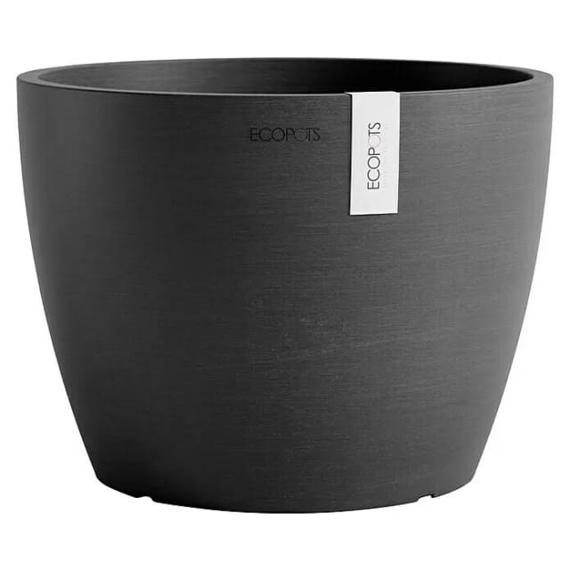 Ecopots Pflanztopf Stockholm Dunkelgrau 23,2 cm x 17,6 cm