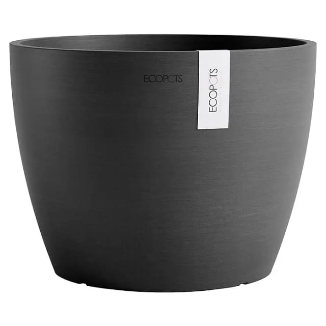 Ecopots Pflanztopf Stockholm Dunkelgrau 31 cm x 23,3 cm
