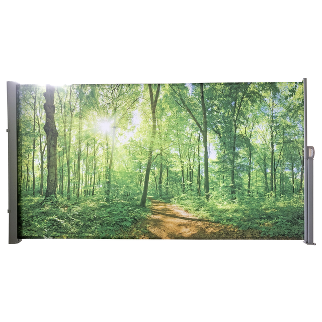 Garden Pleasure Seitenmarkise Motiv Waldlichtung 300 cm Schwarz