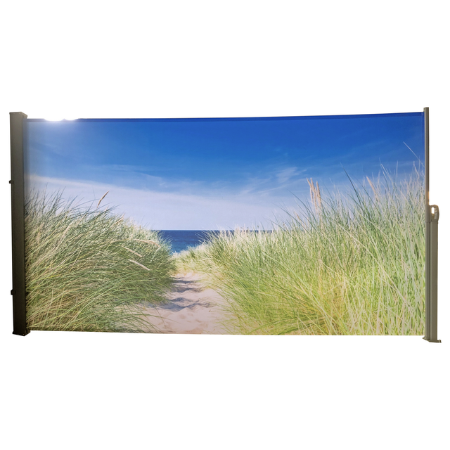 Garden Pleasure Seitenmarkise Motiv Nordseeküste 300 cm Schwarz