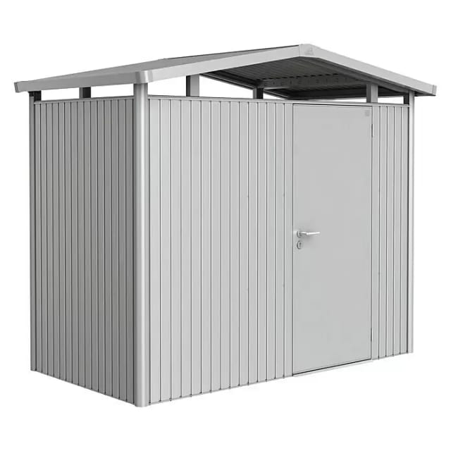 Biohort Metall-Gerätehaus Panorama Silber 3,5 m²