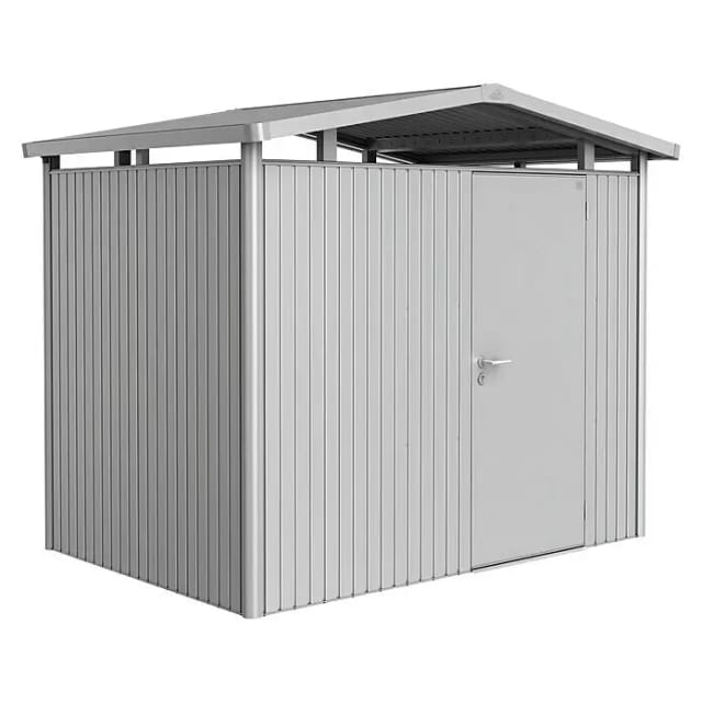 Biohort Metall-Gerätehaus Panorama Silber 4,6 m²