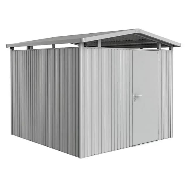 Biohort Metall-Gerätehaus Panorama Silber 6,6 m²