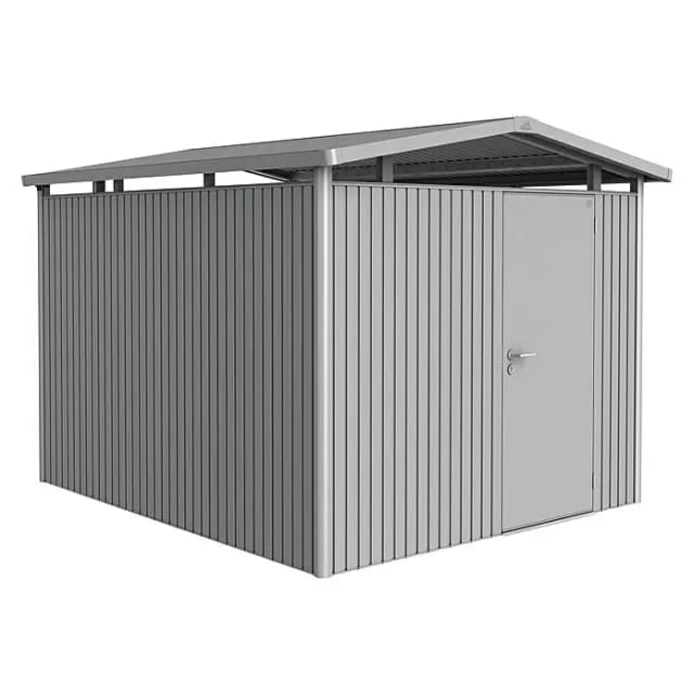 Biohort Metall-Gerätehaus Panorama Silber 7,6 m²