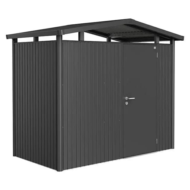 Biohort Metall-Gerätehaus Panorama Dunkelgrau 3,5 m²